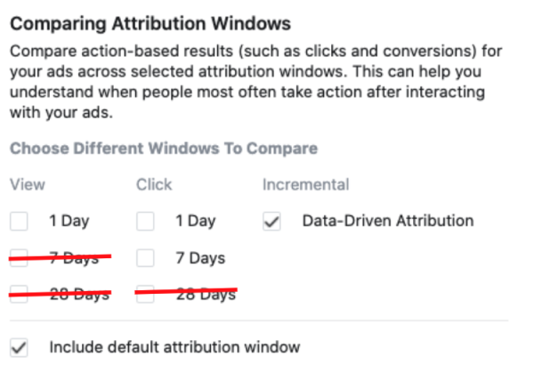 Comparing Attribution Windows